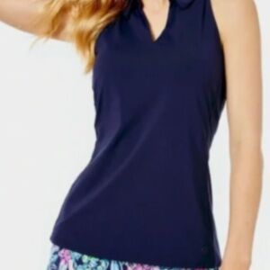 Lilly Pulitzer Luxletic Lakelyn Bra Top UPF50 True Navy XS NWT golf/tennis